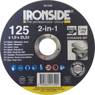 Ironside 201339 Skæreskive 230 mm, F41, E20A, 2i1 230x2,5x22 mm