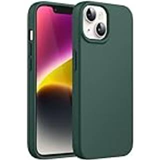 Jetech Silicone Case til iPhone 14 6,1-tommer silkebl?d ber?ring af fuld kropsbeskyttende telefonkasse St?dfast d?kning med mikrofiberforing (Mid