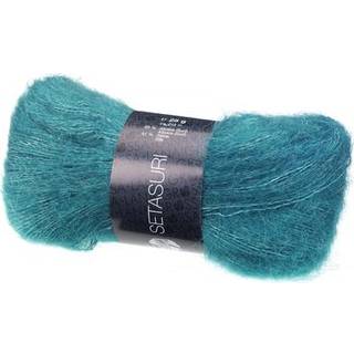 Lana Grossa Setasuri 35 Petrol Indhold: 69% alpaca, 31% silke Vægt/Længde: 25 g = ca. 212 meter Anbefalede pinde: 3.5-4 mm Strikkefasthed: 10 x 10 cm = 26 m x 33 p Vask: Håndvask / Tørres fladt.