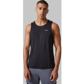 Mens Black Man Active Engineered Performance Regular Fit Vest