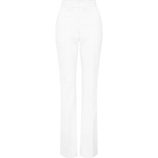 Rebecca Vallance Bridal Evelyn mid-rise crÃªpe bootcut pants - white - XL