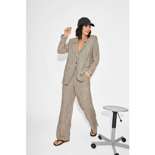 Freequent Gigi Bukser Stribet Tofu m Sort-XL