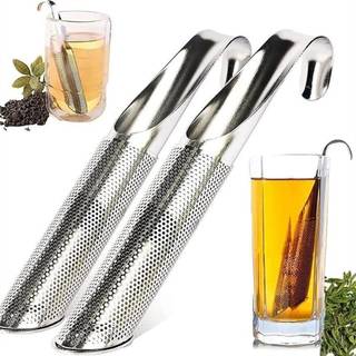 2x Te-si rør i rustfrit stål mesh tea infuser
