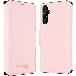 SKALO Samsung A25 5G MUXMA Saffiano PU-læder Pungetui - Pink