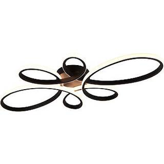 Fly LED-loftslampe, mat sort, 3.000 K, 83 cm x 45 cm