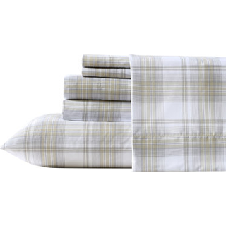 Wrangler- Twin Sheet Set Silky & Lightweight Bedding Set Casual Home D? Cor (Dayton Valley Plaid Beige Twin)