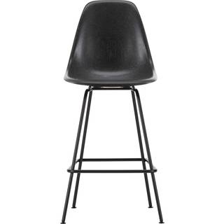 Vitra Eames Fiberglass Barstol Medium Elephant Hide Grey/Sort