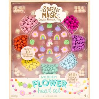 Historie magisk tr?blomster perle s?t over 300 store hulstr?perler og charme til perlearmb?nd Armb?nd Making Kit Blomsterarmb?nd Kit Whimsical Br