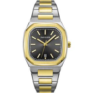 Faucon Octagon F10049 - Herre - 37 mm - Analog - Quartz - Safirbelagt Mineralglas