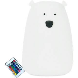 Rabbit & Friends Farveskiftende Natlampe Stor Bjørn Hvid (1 stk)