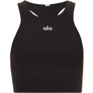 Alo Yoga Aspire cropped cotton-blend tank top - black - M