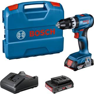 Bosch Professional GSB 18V-45 Bore-/skruemaskine med 2 stk. 2,0Ah batterier, lader og L-Case