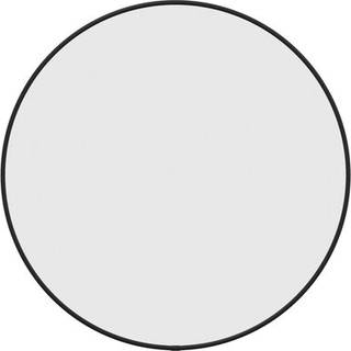 vægspejl Ø 50 cm rundt sort