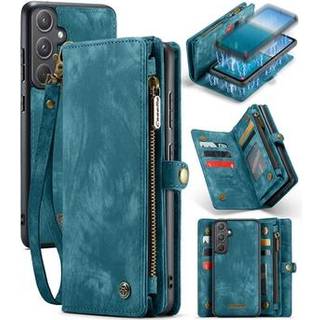 Samsung Galaxy A55 Caseme 008 2-i-1 Multifunktionel Pung - Blå