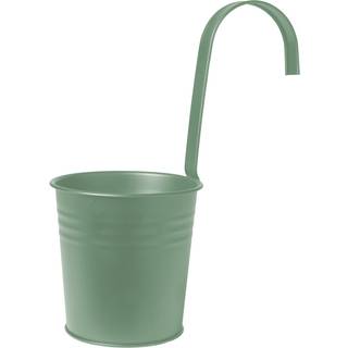 Urtepotte m. Bøjle Ø13/9 cm. - Støvgrøn