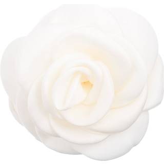 DARK Satin Rose Hair Claw Off White