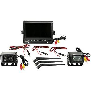 7" Bakkamera sæt med 2 kameraer (trådløst) 12V + 24V