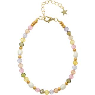 Nuni - Gina armbånd i forgyldt sølv - multi