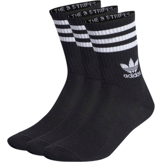 Mid-Cut Crew strømper, 3 par - Black - 43-45