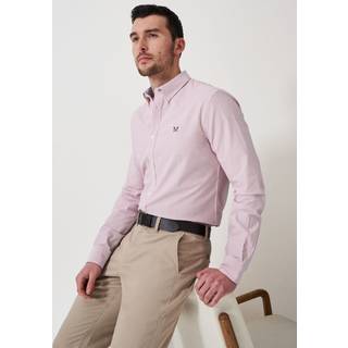 Crew Clothing Crew Clothing Red Slim Fit Stripe 100% Cotton Oxford Shirt