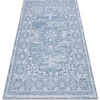 Sisaltæppe SISAL LOFT 21213 Pynt blå /sølv / elfenben 200x290 cm