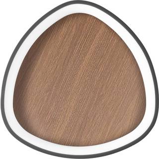Bezi LED-væglampe, lyst træ, Ø 45 cm, træ, CCT