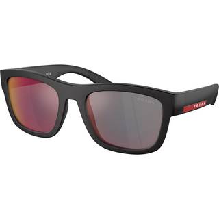 Prada Linea Rossa Mand PS 01ZS DG008F Solbriller Nylon Sort Grå Pillow Spejlet