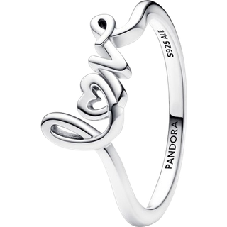 Pandora 193058C00 Damenring Handgeschriebene Liebe Silber
