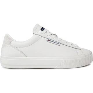 Leather Contrast Panel Trainers