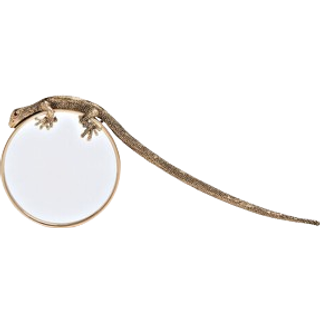 L'Objet Desktop Tools - 'Gecko' magnifying glass in Gold Brass
