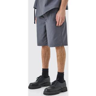 Mens Charcoal Tailored Shorts