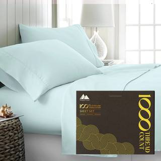 Mayfair Linned 100% egyptisk bomuldsark S?t dronning - 1000 High Thread Count Luksus 5 -stjernet Hotel 4 Pc Sateen Sengplads Dronning St?rrelse B