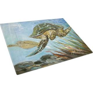 Caroline's Treasures JMK1118LCB Loggerhead Sea Turtle Glass Cutting Board Stor dekorativt tempereret glas Køkkenskæring og serveringsplade Stor i