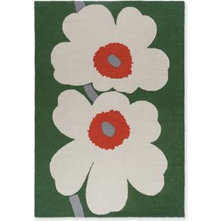 Marimekko Unikko 60th Anniversary Outdoor Tæppe 200x280 Cm - Plasttæpper Genanvendt Pet Grøn - 433007200280