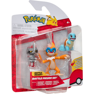 Pokémon Battle Figure Set 3-Pack Pawniard, Squirtle #1, Monferno 5 cm
