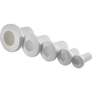 Gevind skroggennemføring TruDesign Skin Fittings Domed Standard, komposit, kuplet, 80 mm, G 2" (BSP), hvid