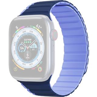 Dux Ducis LD Series - Apple Watch 9/8/7/6/5/4/3/2/1/SE/Ultra/Ultra 2 - 49/45/44/42mm - Magnetisk silikone urrem - Blå