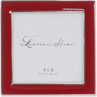 4x4 s?lvmetal og r?d emalje billedramme
