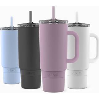 Ello Port 40oz tumbler med bære loop & integreret håndtag vakuumisoleret rustfrit stål Genanvendelig vandflaske rejse krus med lækage bevis låg o