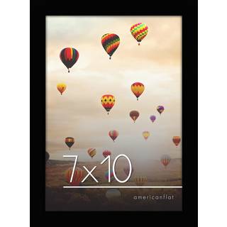 AmericanFlat 7x10 Billedramme i sort - konstrueret tr? med knust -resistent glas og staffeli - vandrette og lodrette formater til v?g og bordplad