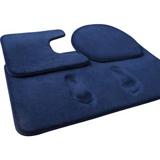Feelso hukommelsesskum bademåt 3-stykke tæpper Soft non slip og absorberende badeværelse tæppe 20x31 tommer gulvmåtte 20x22 inches U-formet kontu