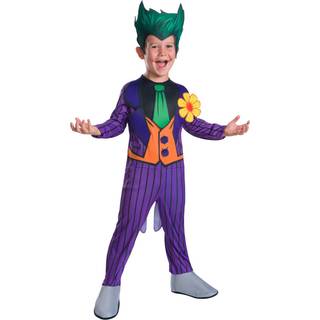 Batman The Joker kostume - small - 4-6 år - heldragt med skoovertræk og hovedbeklædning