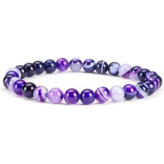 Cherry Tree Collection - Sm? mellemstore store st?rrelser - ?delsten perlerede armb?nd til kvindelige m?nd og teenagere - 6 mm runde perler (blon