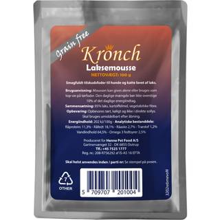 Kronch Laksemousse - til hunde og katte, vægt 100g