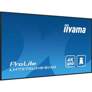 IIYAMA 75 3840x2160 UHD IPS panel  Haze 25% 500cd/m² Landscape and Portrait Signal FailOver Speakers