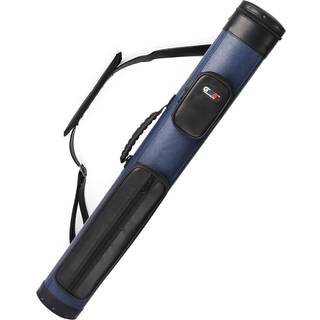 GSE Games & Sports Expert 2x2 Deluxe Hard Billiard Cue Stick Bretaske Billiard Cue Case Billard Tilbehr (Oval - Bl/Sort)