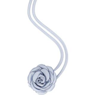 DARK Satin Rose Brooch Small Light Blue