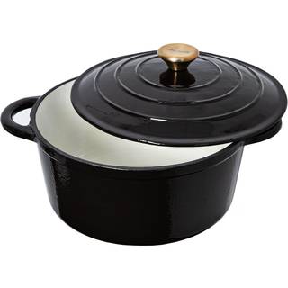 Nordwik Støbejernsgryde emaljeret 5 L Sort