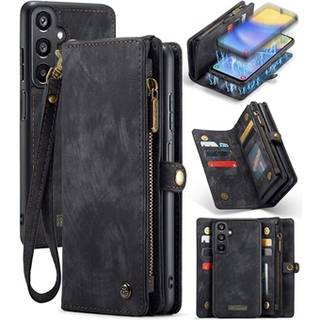 Samsung Galaxy A15 Caseme 008 2-i-1 Multifunktionel Pung - Sort