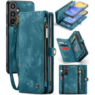 Samsung Galaxy A15 Caseme 008 2-i-1 Multifunktionel Pung - Blå